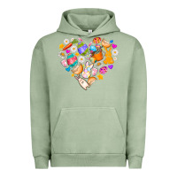 Pigment Oil Green Easter Love Urban Hoodie - CowhideDigitalArt
