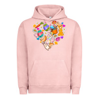 Pigment Salmon Easter Love Urban Hoodie - CowhideDigitalArt