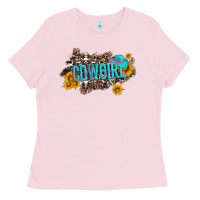Bubblegum Pink western cowgirl and sunflower with hat and cowhide leopard Ladies Tee - Artiststas