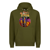 Army Green trick treat black Premium Hoodie - JahusDesignShop