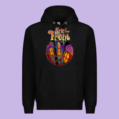 Trick Treat Black Premium Hoodie Designed By Jahusdesignshop