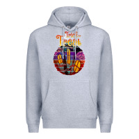 Heather Grey trick treat black Premium Hoodie - JahusDesignShop