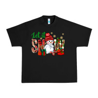 Black let it snow with snowman Urban Heavy Tee - BundleAndBundleShop