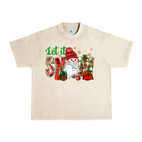 Sandshell let it snow with snowman Urban Heavy Tee - BundleAndBundleShop