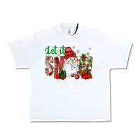 White let it snow with snowman Urban Heavy Tee - BundleAndBundleShop
