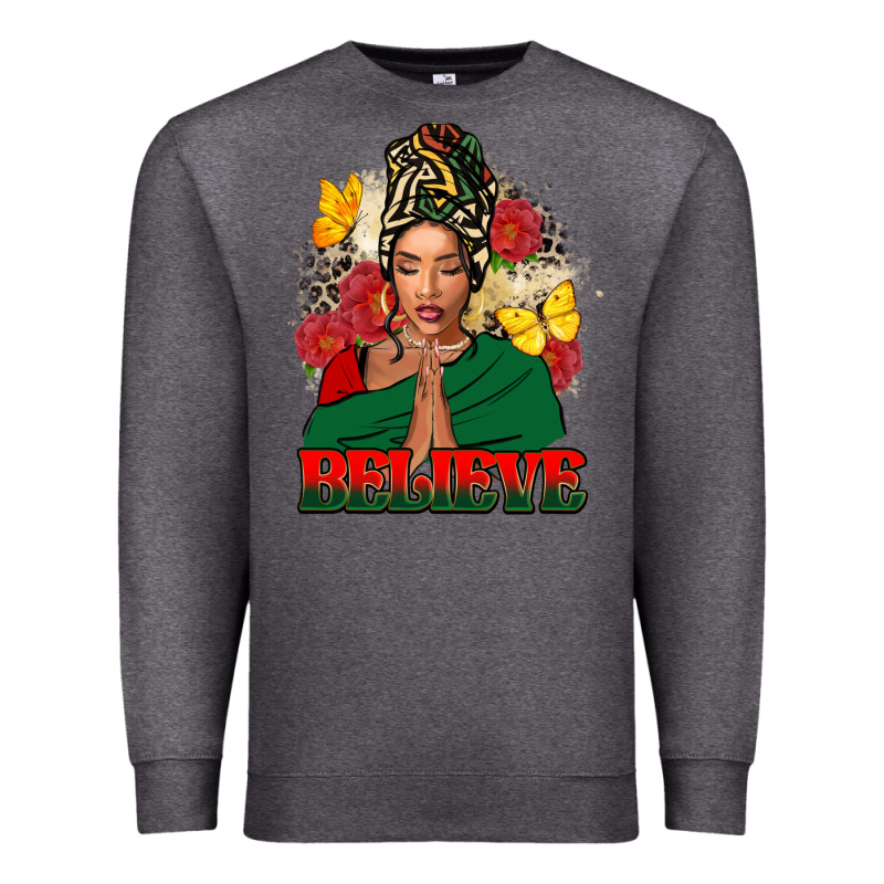Believe Black Woman Premium Sweatshirt by FaDigitalArtStudio | Teevron