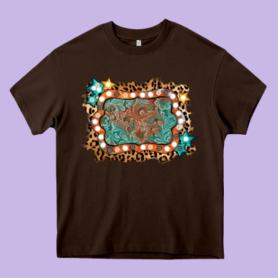 Light Western Frame Heavy Core Tee Designed By Adodesignshop