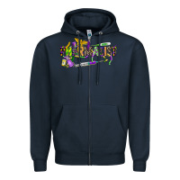 Navy mardi gras pharmacist Zipper Hoodie - CowGirlArtShop