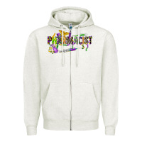 Oatmeal Heather mardi gras pharmacist Zipper Hoodie - CowGirlArtShop