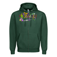 Sports Green mardi gras pharmacist Zipper Hoodie - CowGirlArtShop