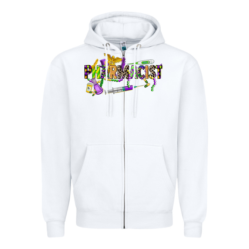 Mardi Gras Pharmacist Zipper Hoodie by CowGirlArtShop | Teevron