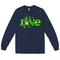 Navy love st patricks gnome Long Sleeve Tee - Jasminsmagicworld