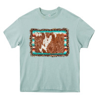 Arona leopard serape cowhide  leather background Heavy Core Tee - AdoDesignShop