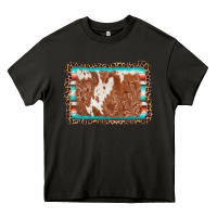Asphalt leopard serape cowhide  leather background Heavy Core Tee - AdoDesignShop