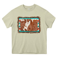 Mossy leopard serape cowhide  leather background Heavy Core Tee - AdoDesignShop