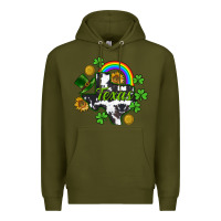 Army Green Texas map St. Patrick's Premium Hoodie - CowGirlArtShop