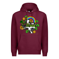 Burgundy Texas map St. Patrick's Premium Hoodie - CowGirlArtShop