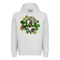 Dove Grey Texas map St. Patrick's Premium Hoodie - CowGirlArtShop