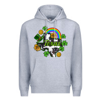 Heather Grey Texas map St. Patrick's Premium Hoodie - CowGirlArtShop