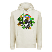 Oatmeal Heather Texas map St. Patrick's Premium Hoodie - CowGirlArtShop