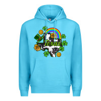 Ocean Blue Texas map St. Patrick's Premium Hoodie - CowGirlArtShop