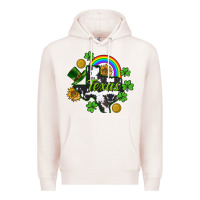 Pale Pink Texas map St. Patrick's Premium Hoodie - CowGirlArtShop