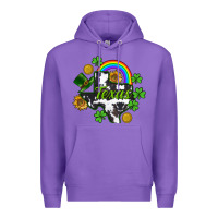 Purple Texas map St. Patrick's Premium Hoodie - CowGirlArtShop