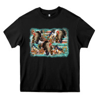 Black indian western background Heavy Core Tee - AdoDesignShop