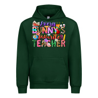 Forest Green Every Bunny Favorite Teacher Easter Urban Hoodie - CowhideDigitalArt