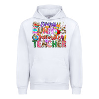 White Every Bunny Favorite Teacher Easter Urban Hoodie - CowhideDigitalArt