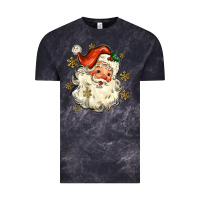 Cloud Black Christmas Santa Vintage Tee - MaliasSmallBusiness