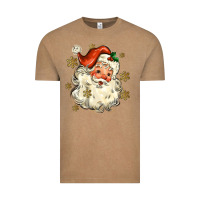 Vintage Coffee Christmas Santa Vintage Tee - MaliasSmallBusiness