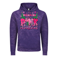 Cloud Purple i'm dreaming of a pink christmas flamingo Vintage Hoodie - MaliasSmallBusiness