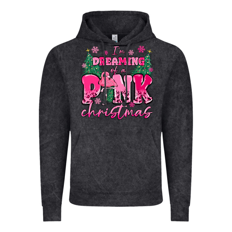 I'm Dreaming Of A Pink Christmas Flamingo Vintage Hoodie by MaliasSmallBusiness | Teevron