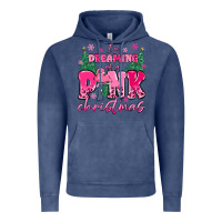 Vintage Denim i'm dreaming of a pink christmas flamingo Vintage Hoodie - MaliasSmallBusiness