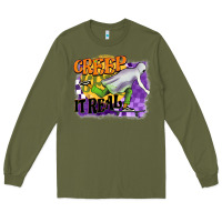 Army Green creep it real Long Sleeve Tee - BarkalooDesign