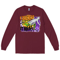 Burgundy creep it real Long Sleeve Tee - BarkalooDesign