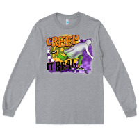 Heather Grey creep it real Long Sleeve Tee - BarkalooDesign