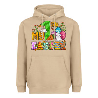 Mushroom Easter Day My first Easter with eggs and rabbits Heavyweight Hoodie - OliviaCreatesArt