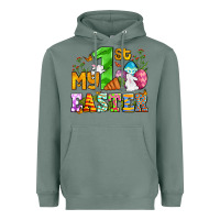 Sage Easter Day My first Easter with eggs and rabbits Heavyweight Hoodie - OliviaCreatesArt