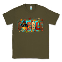 Army Green gobble with thanksgiving turkeys Classic Tee - MaliasSmallBusiness