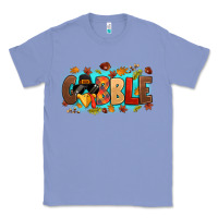 Colony Blue gobble with thanksgiving turkeys Classic Tee - MaliasSmallBusiness