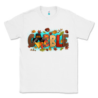 White gobble with thanksgiving turkeys Classic Tee - MaliasSmallBusiness