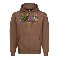 Chestnut school bus driver mardi gras Zipper Hoodie - CowGirlArtShop