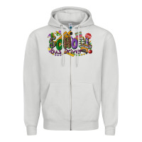 Dove Grey school bus driver mardi gras Zipper Hoodie - CowGirlArtShop
