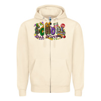 Sandshell school bus driver mardi gras Zipper Hoodie - CowGirlArtShop