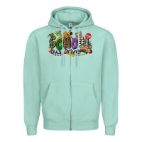 School Bus Driver Mardi Gras Zipper Hoodie | Teevron