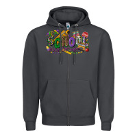 Smoke school bus driver mardi gras Zipper Hoodie - CowGirlArtShop