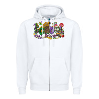 White school bus driver mardi gras Zipper Hoodie - CowGirlArtShop