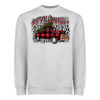 Heather Grey merryy christmas truck Heavyweight Sweatshirt - Bettercallsaul